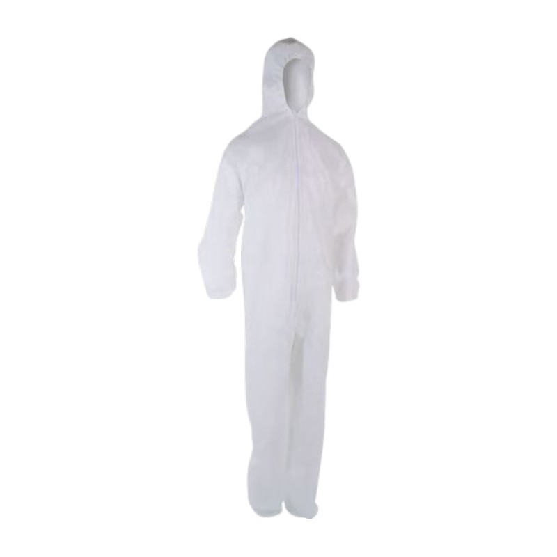 Combinaison à capuche - Non-tissé - Fermeture éclair - 28gr/m² - Blanche - XXXL